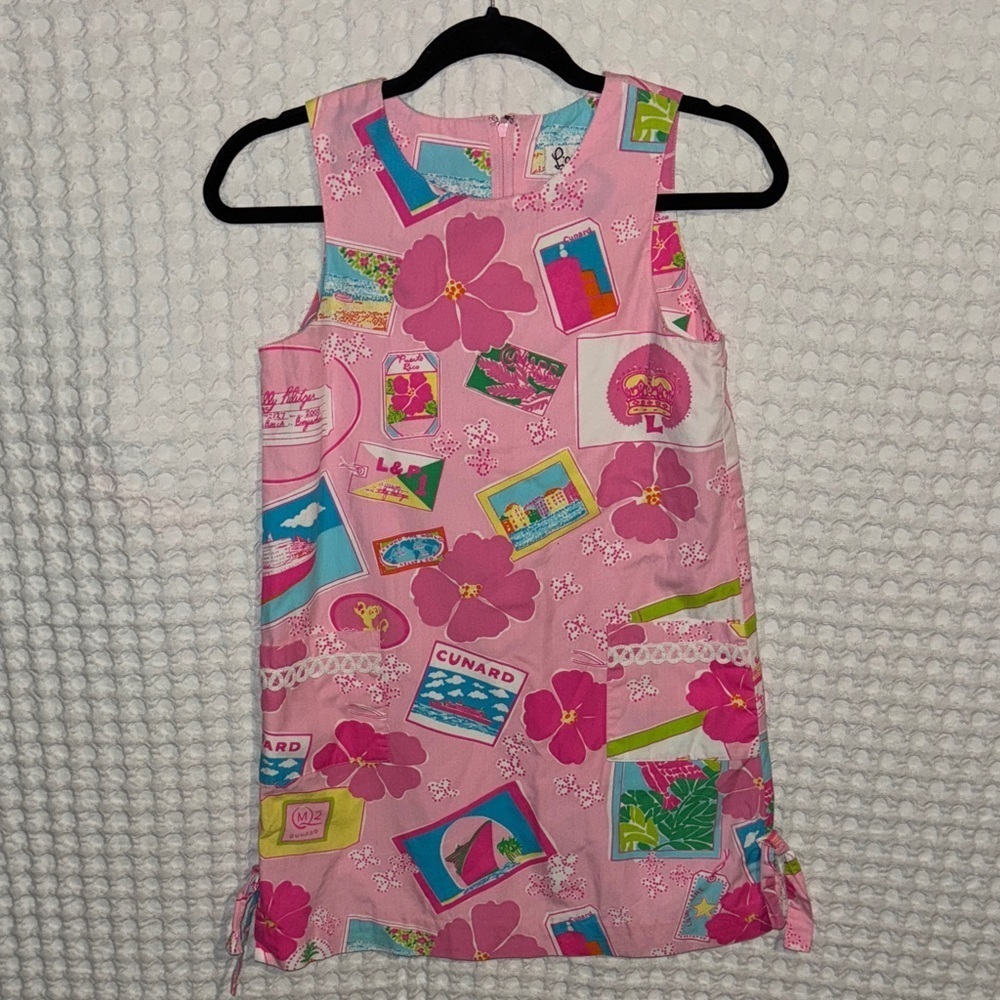 Lilly Pulitzer Girl sz 10 Little Shift Dress "Junk on the Trunk"